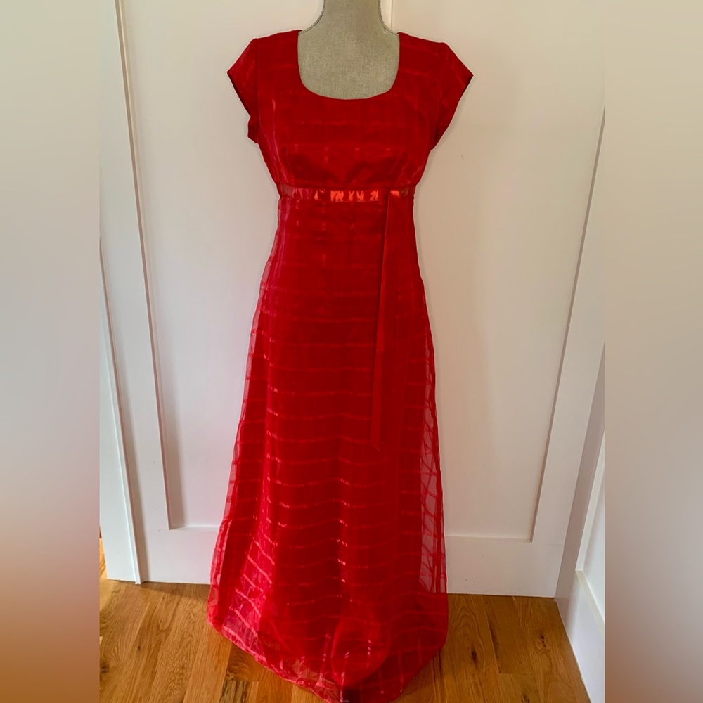 Vintage 1970’s Jody California organza red gown